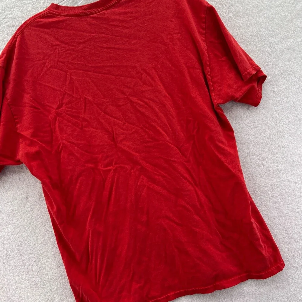 Gildan Louisville Cardinals Shirt Men Large Red Short Sleeve‎ Cotton Basketball